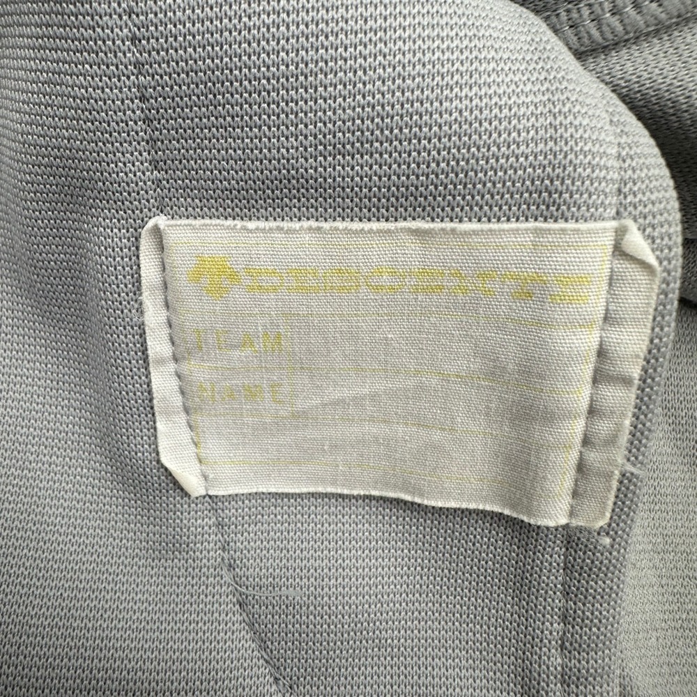 Vintage Descente Wako 9 Baseball Jersey Grey Orange Black Mens L D-300T Japan - Picture 9 of 15